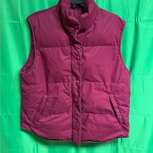 Eddie Bauer Burgundy Puffer Vest